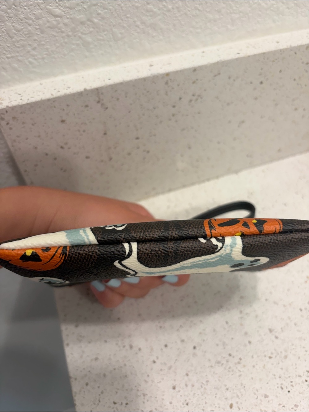 Coach Halloween Wristlet Black CCL21 Ghost Pumpkin NEW - Picture 9 of 11